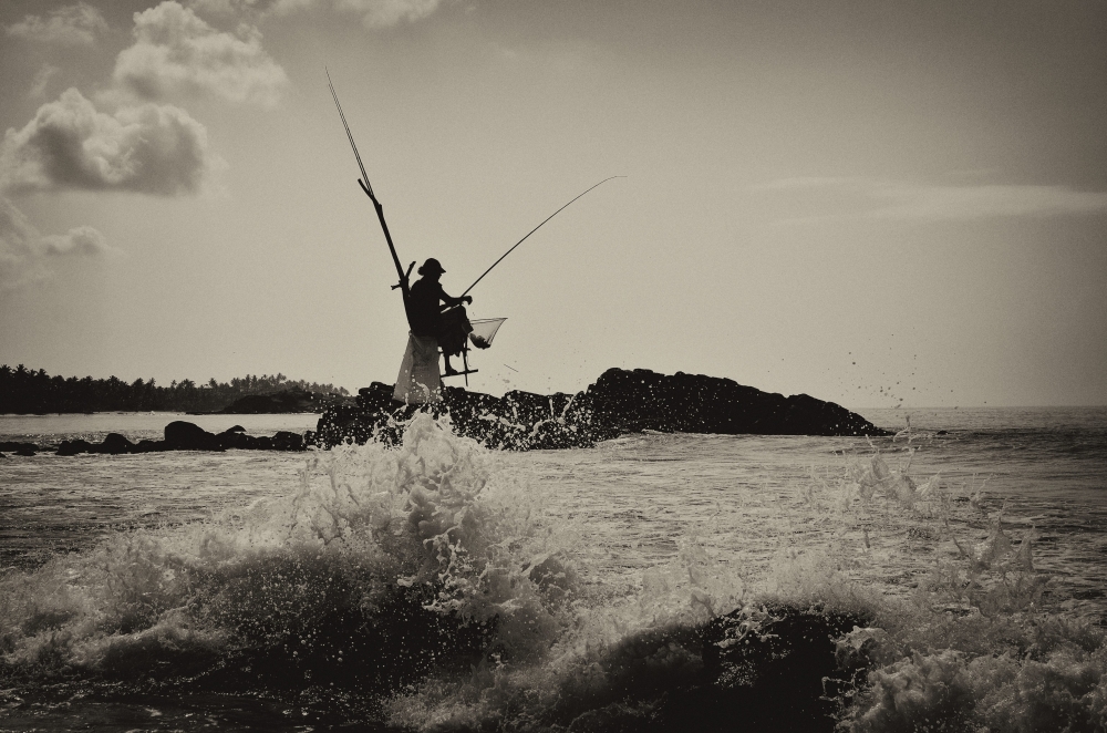 Il pescatore ed il mare.