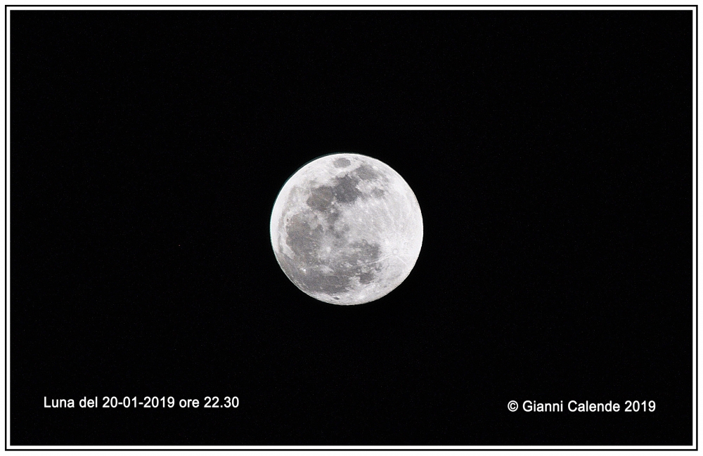 Luna del 20-01-2019 ore 22.30