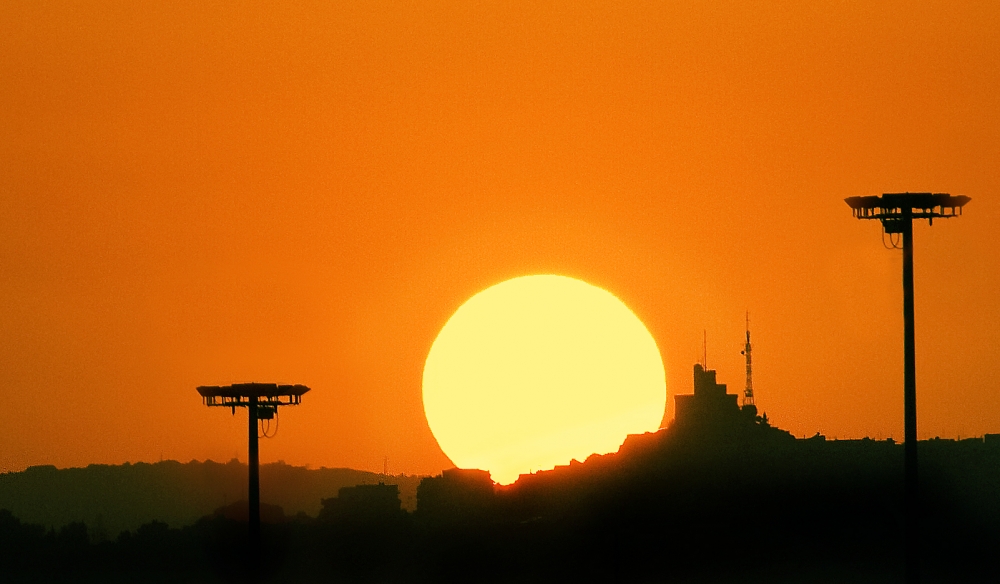 Tramonto nel porto di Siracusa