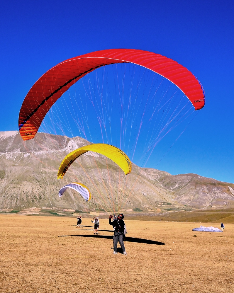 Scuola di parapendio.