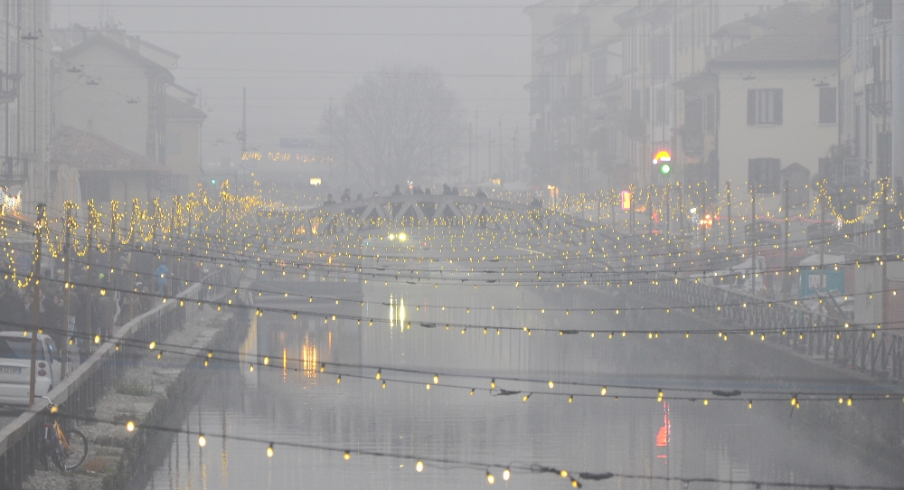 nebbia sul ponte...