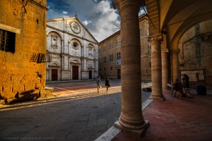 I suonatori di Pienza al tramonto