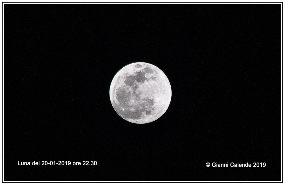 Luna del 20-01-2019 ore 22.30 Luna del 20-01-2019 ore 22.30