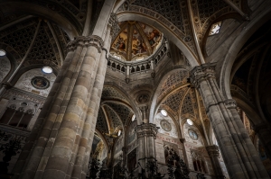 Certosa di Pavia, dettaglio cupole e archi