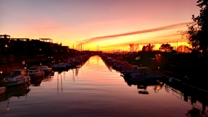 Tramonto sul canale